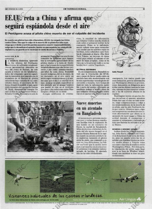 ABC MADRID 15-04-2001 página 31