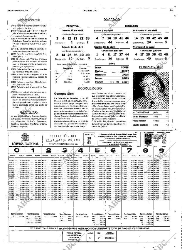 ABC MADRID 15-04-2001 página 59