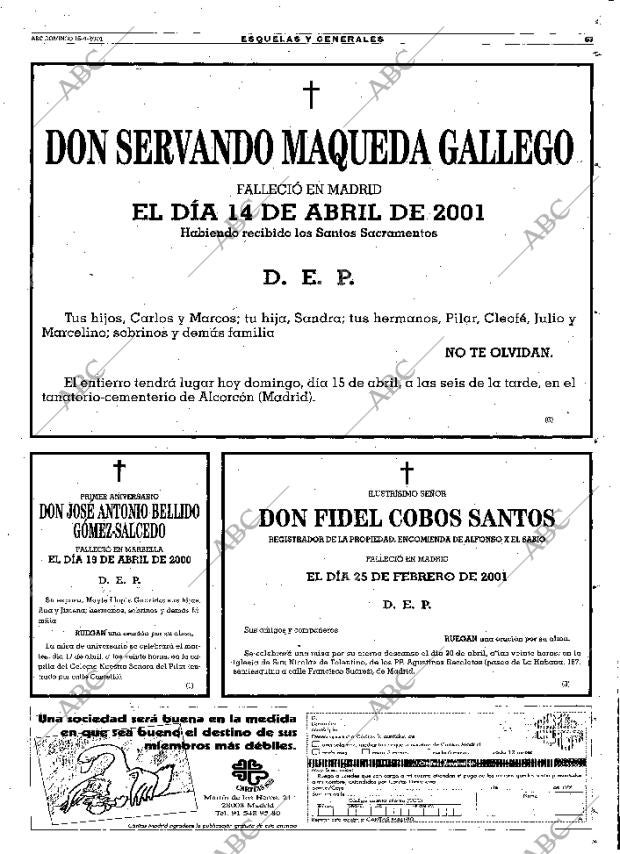ABC MADRID 15-04-2001 página 63