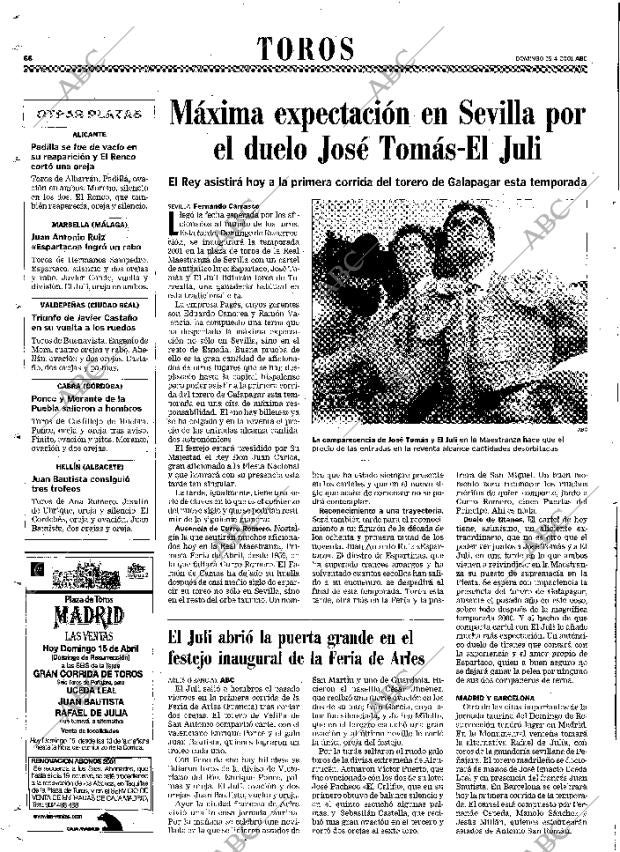 ABC MADRID 15-04-2001 página 66