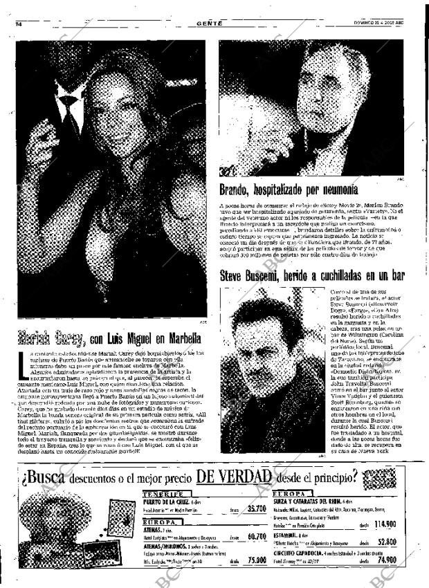 ABC MADRID 15-04-2001 página 74