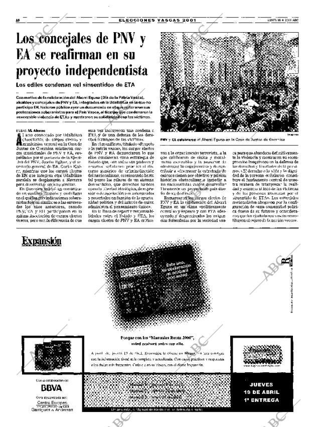 ABC MADRID 16-04-2001 página 18
