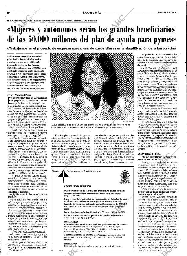 ABC MADRID 16-04-2001 página 50