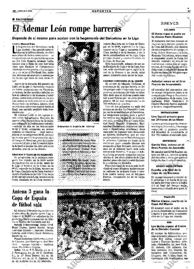 ABC MADRID 16-04-2001 página 67