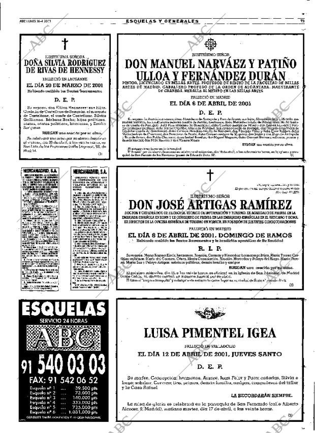 ABC MADRID 16-04-2001 página 73