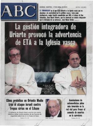 ABC MADRID 17-04-2001 página 1