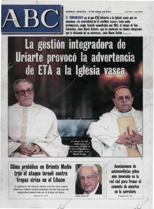 ABC MADRID 17-04-2001 página 1