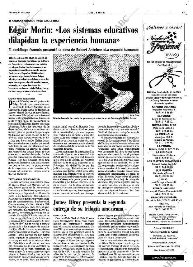 ABC MADRID 17-04-2001 página 43