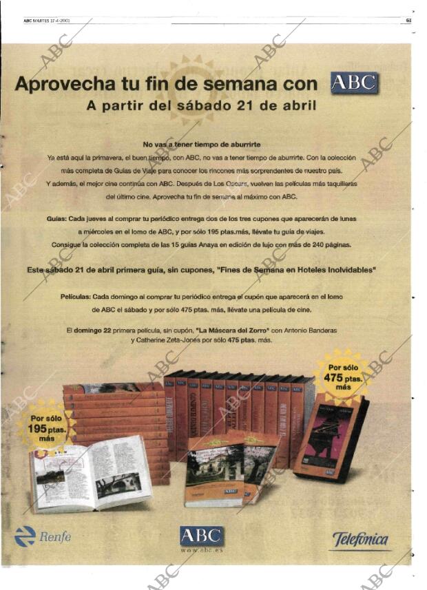 ABC MADRID 17-04-2001 página 61