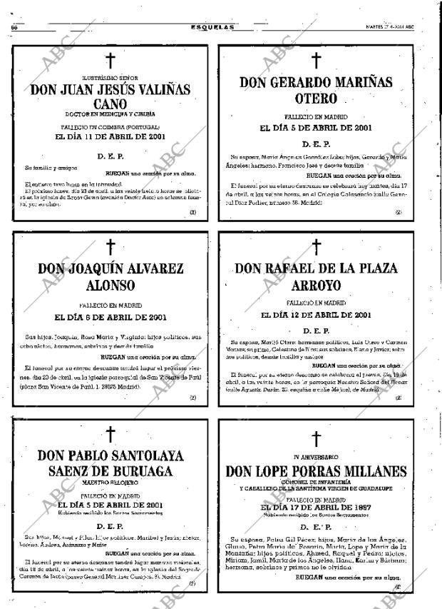 ABC MADRID 17-04-2001 página 66
