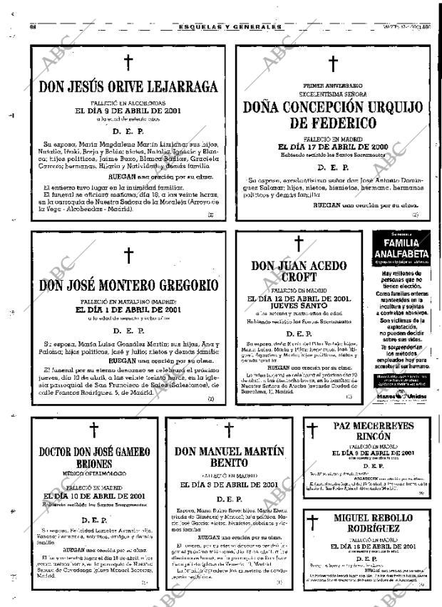 ABC MADRID 17-04-2001 página 68