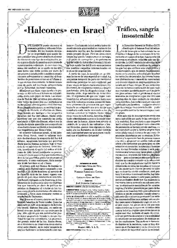 ABC MADRID 18-04-2001 página 11