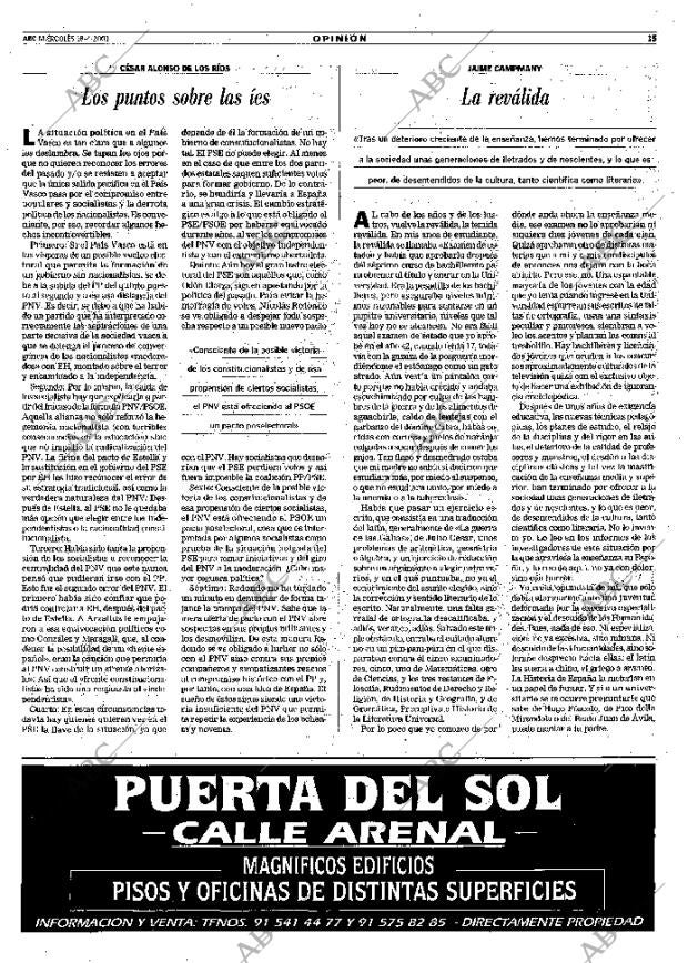 ABC MADRID 18-04-2001 página 15