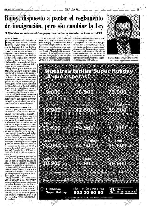 ABC MADRID 18-04-2001 página 21