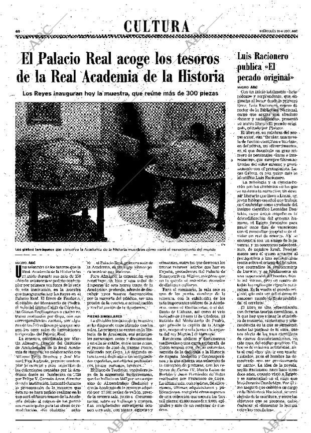 ABC MADRID 18-04-2001 página 40