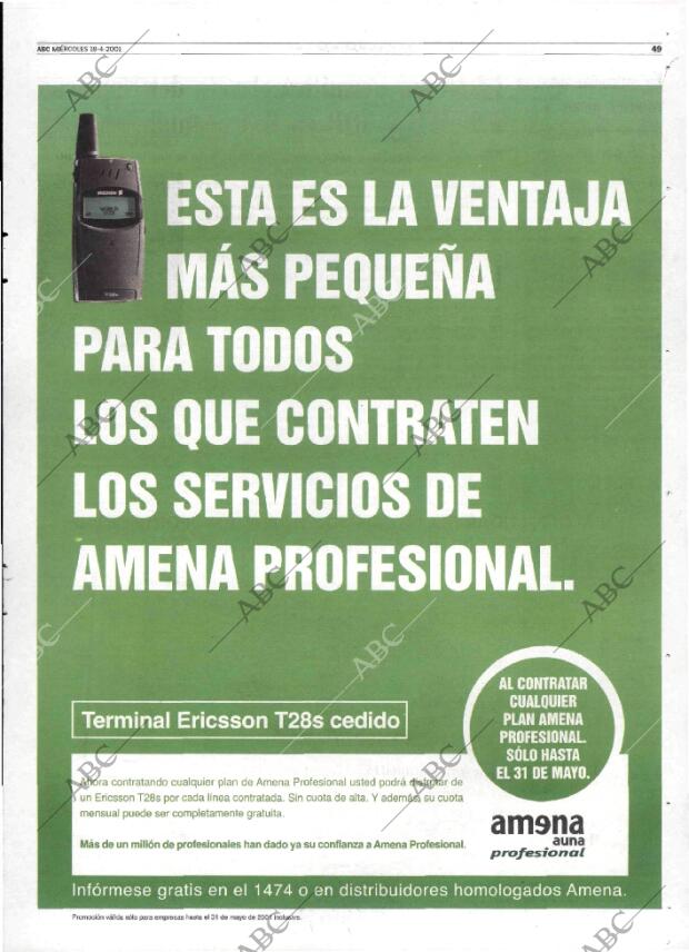 ABC MADRID 18-04-2001 página 49