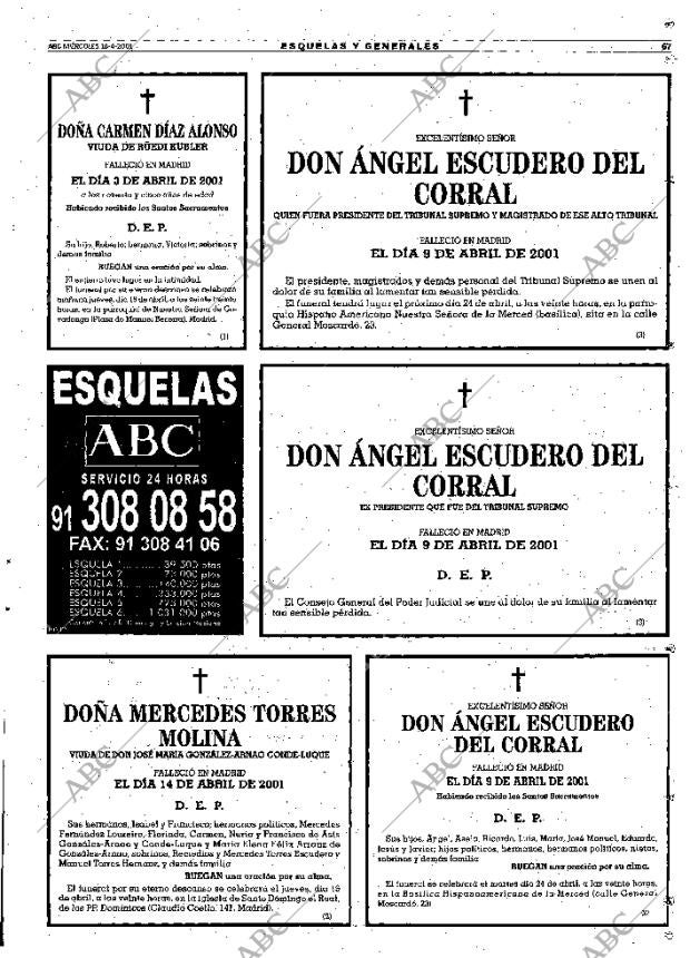ABC MADRID 18-04-2001 página 67