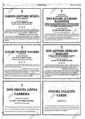 ABC MADRID 18-04-2001 página 70