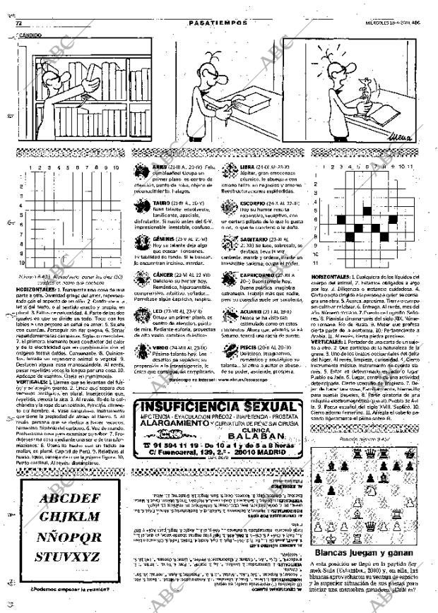ABC MADRID 18-04-2001 página 72