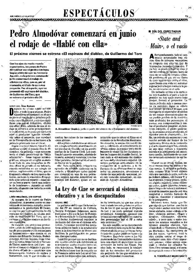 ABC MADRID 18-04-2001 página 73