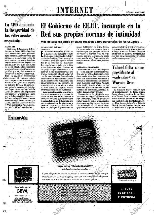 ABC MADRID 18-04-2001 página 78