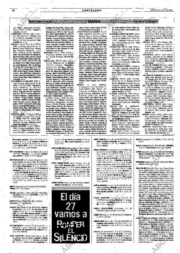 ABC MADRID 18-04-2001 página 98