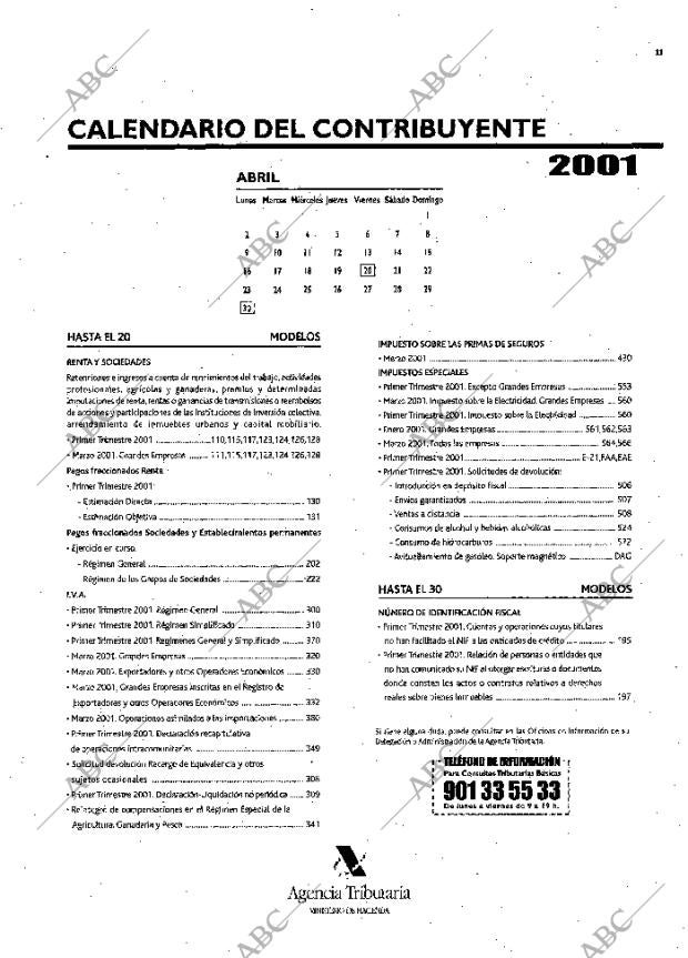 ABC SEVILLA 18-04-2001 página 11