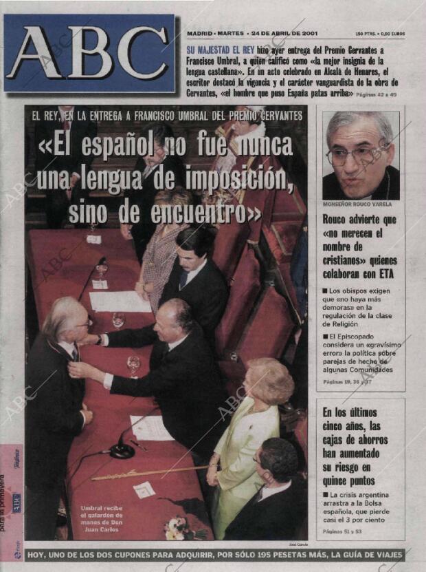 ABC MADRID 24-04-2001 página 1