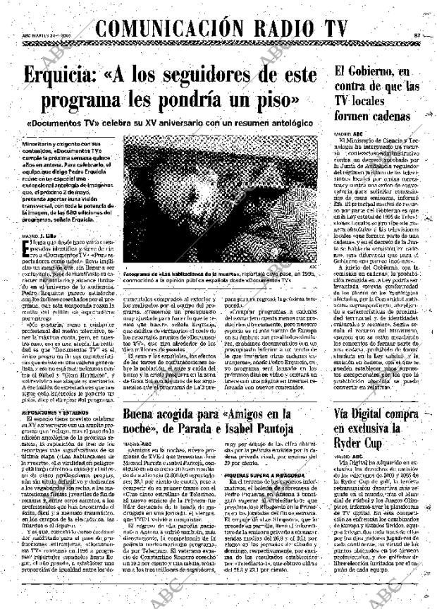 ABC MADRID 24-04-2001 página 87