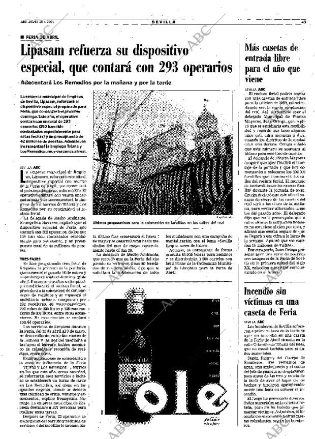 ABC SEVILLA 26-04-2001 página 43