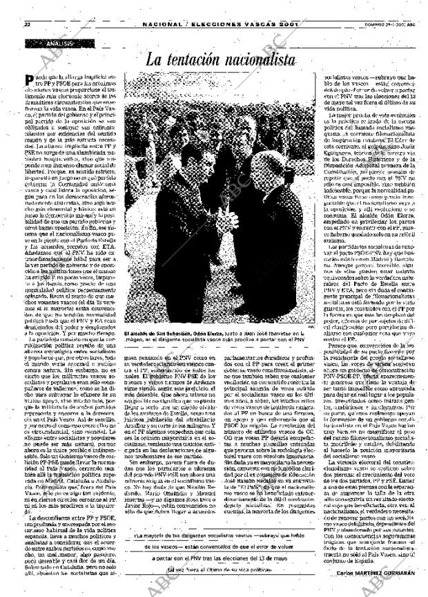 ABC MADRID 29-04-2001 página 22