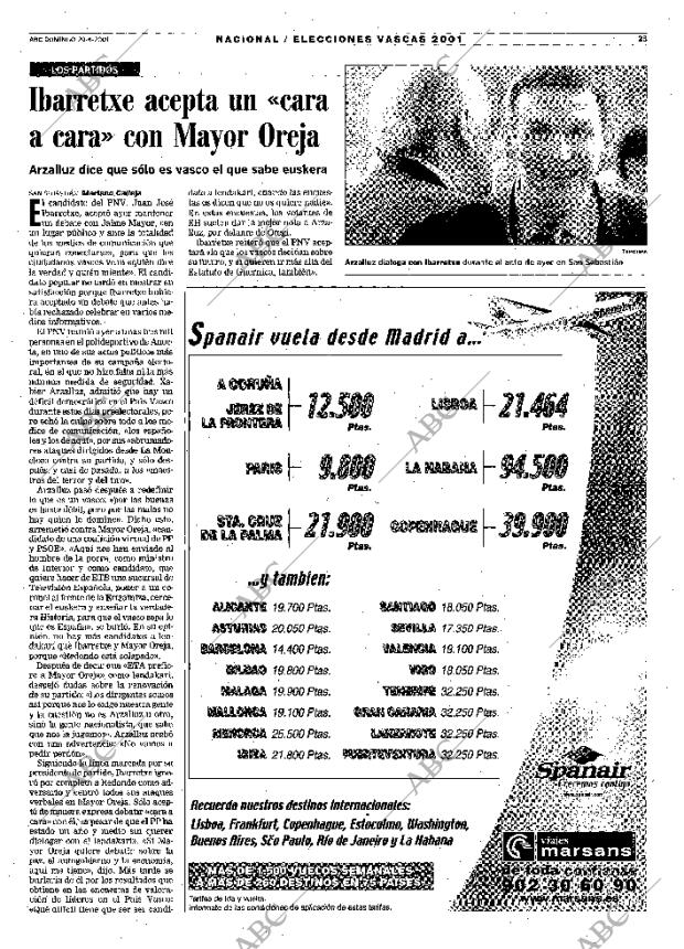 ABC MADRID 29-04-2001 página 23