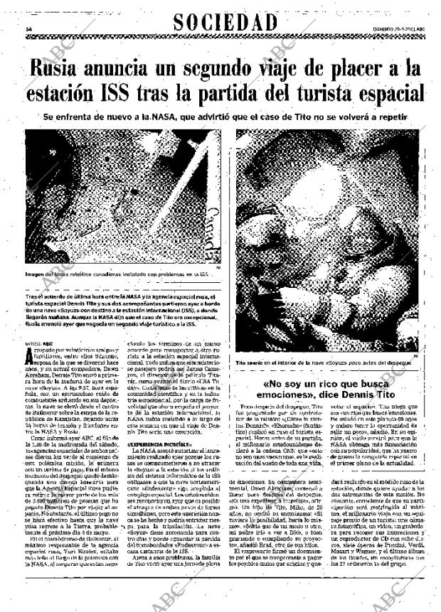 ABC MADRID 29-04-2001 página 34