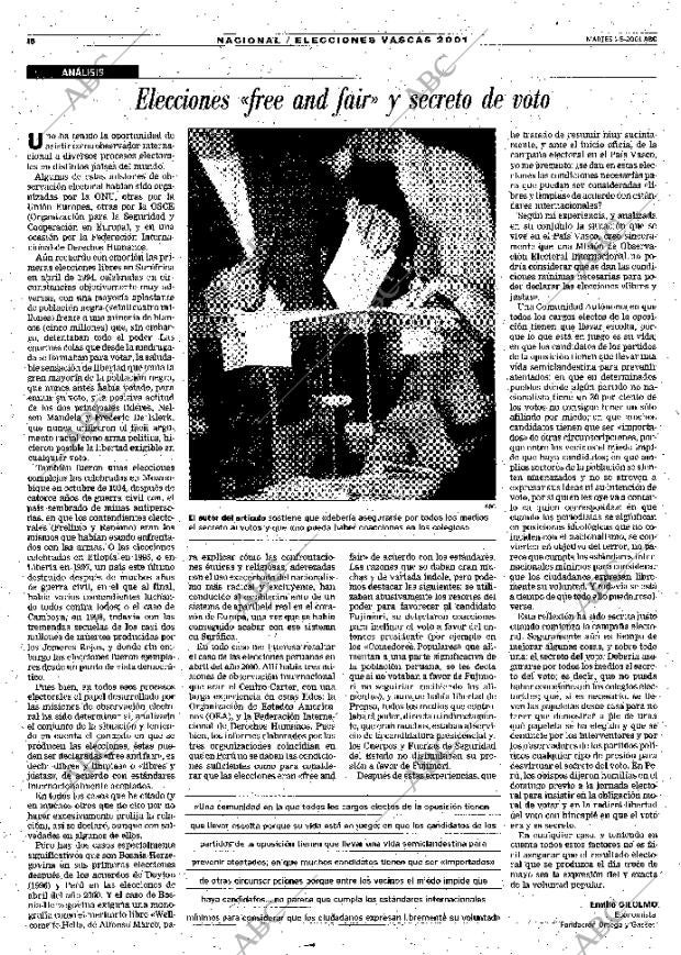 ABC MADRID 01-05-2001 página 18