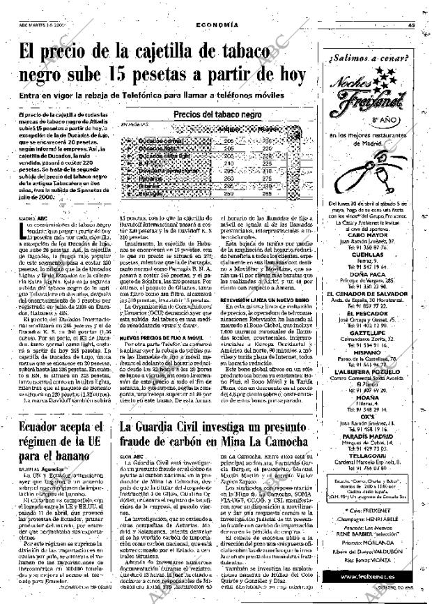 ABC MADRID 01-05-2001 página 45