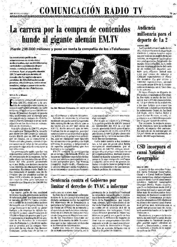 ABC MADRID 01-05-2001 página 75