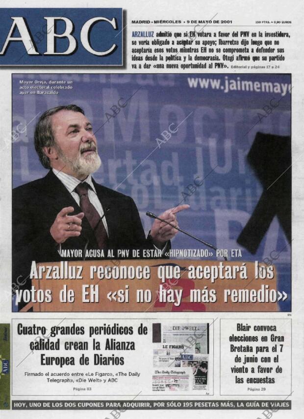 ABC MADRID 09-05-2001 página 1