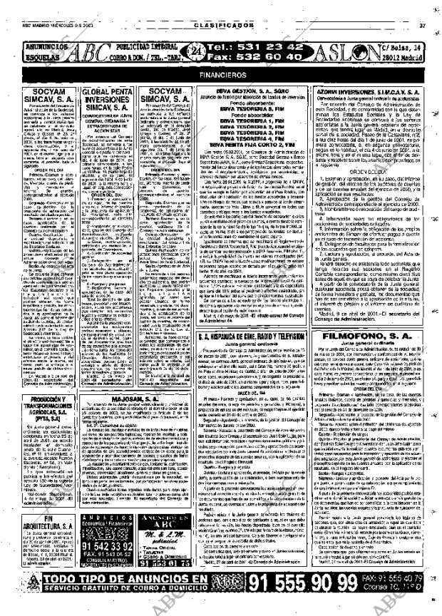 ABC MADRID 09-05-2001 página 125