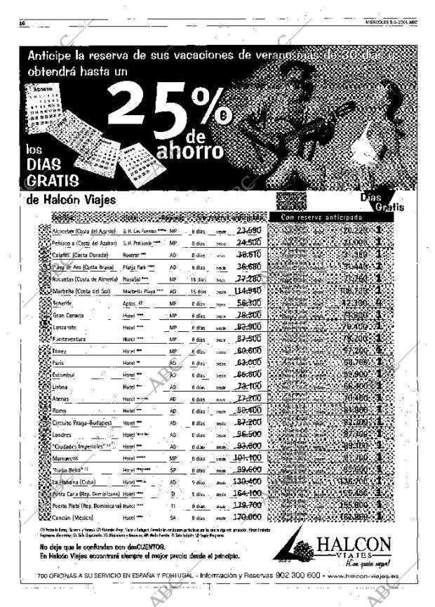 ABC MADRID 09-05-2001 página 16