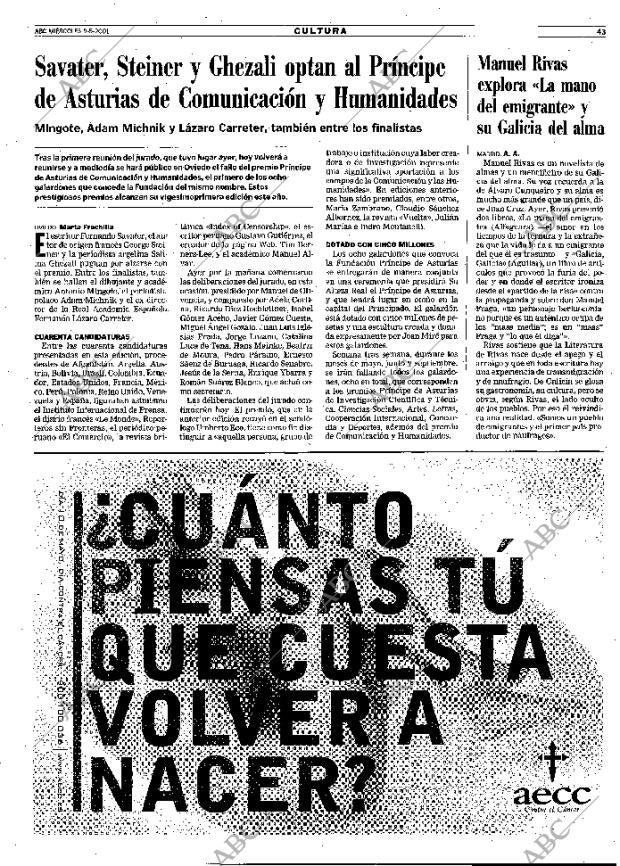 ABC MADRID 09-05-2001 página 43