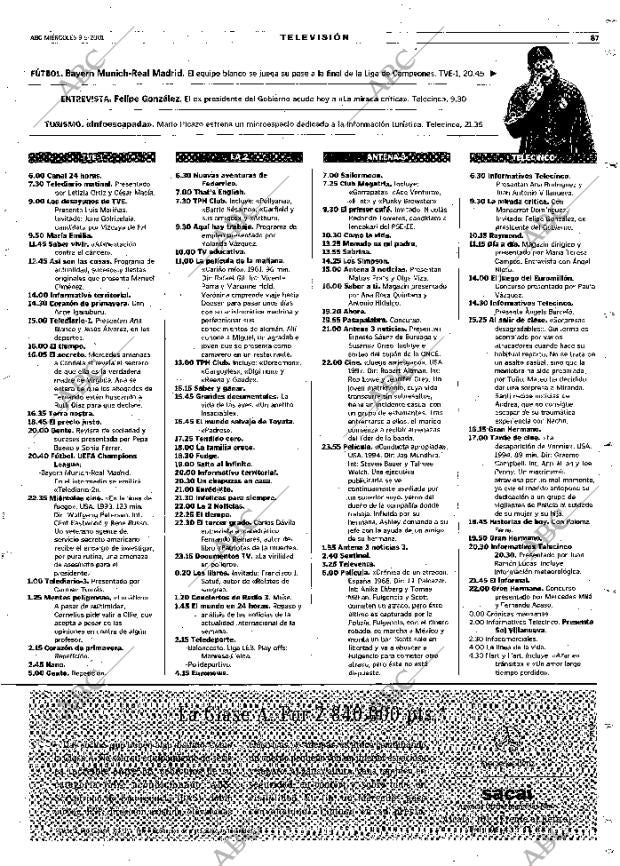 ABC MADRID 09-05-2001 página 87