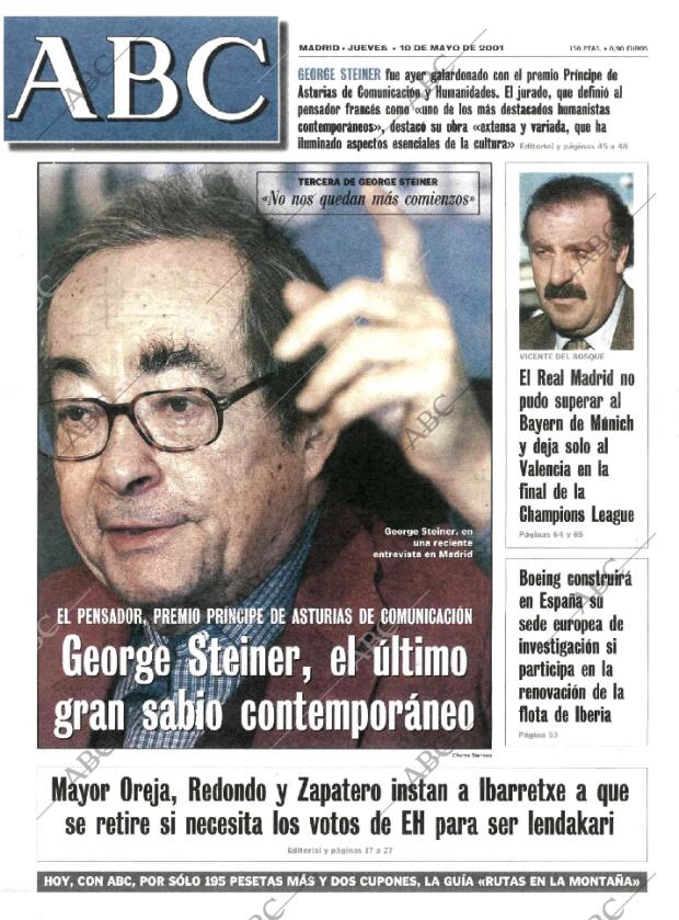 ABC MADRID 10-05-2001 página 1