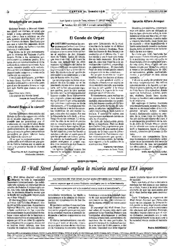 ABC MADRID 10-05-2001 página 12