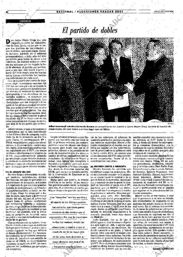 ABC MADRID 10-05-2001 página 20