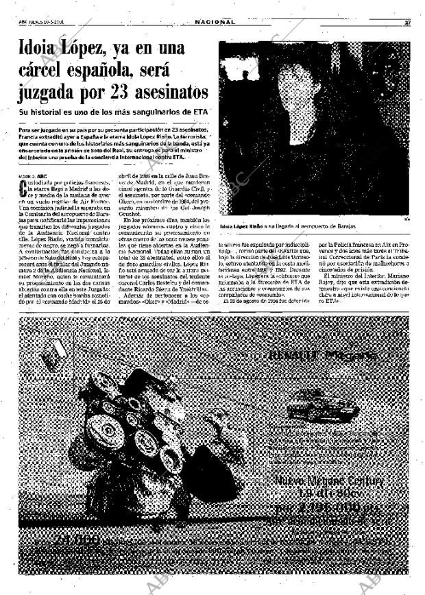 ABC MADRID 10-05-2001 página 27