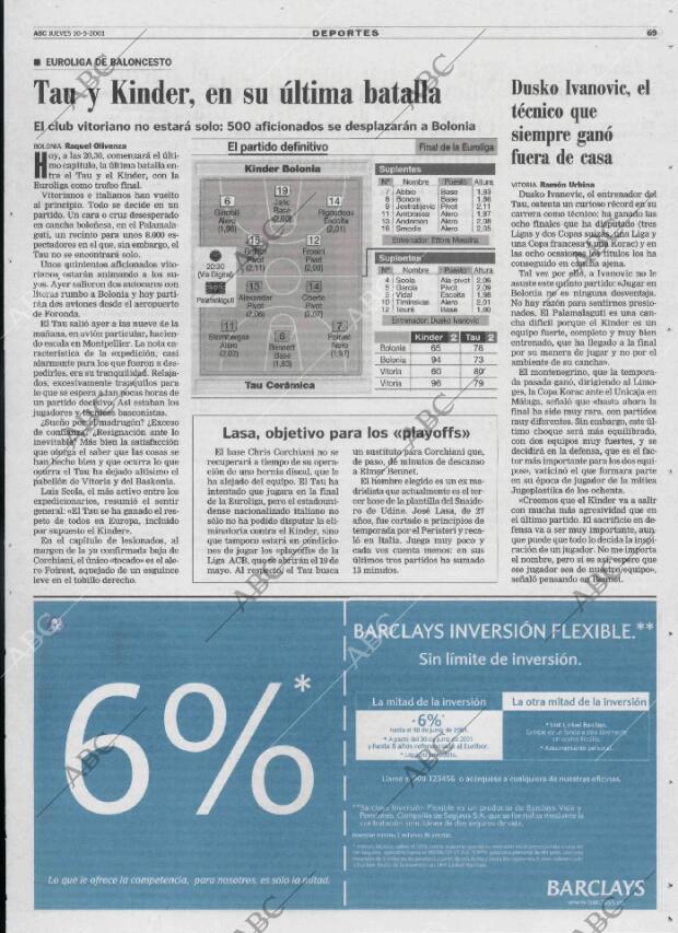 ABC MADRID 10-05-2001 página 69