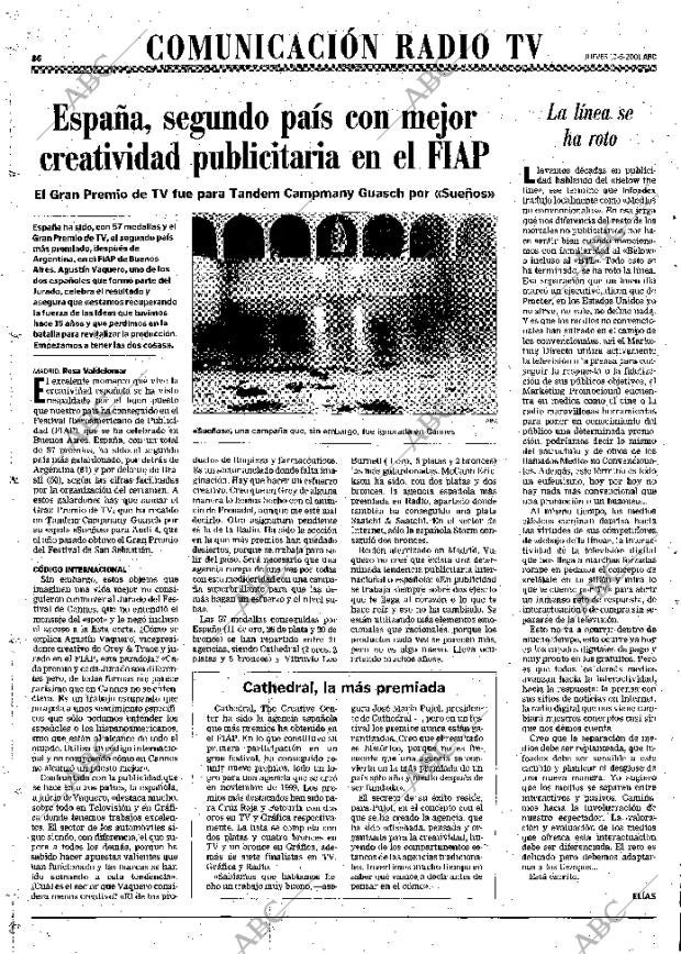 ABC MADRID 10-05-2001 página 86