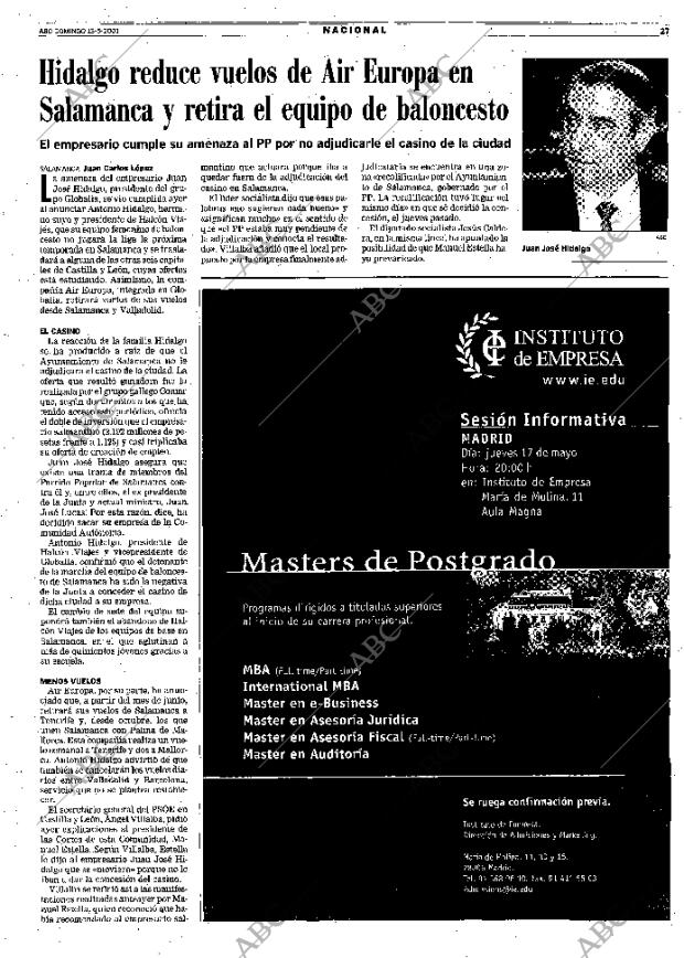 ABC MADRID 13-05-2001 página 27
