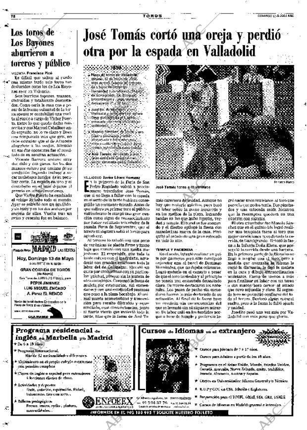 ABC MADRID 13-05-2001 página 76