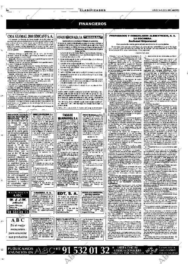 ABC MADRID 14-05-2001 página 130